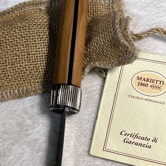 Marietti Inox Locking Blade Wooden Knife Alle-Pia Handcrafted Italian S… - Picture 5 of 9